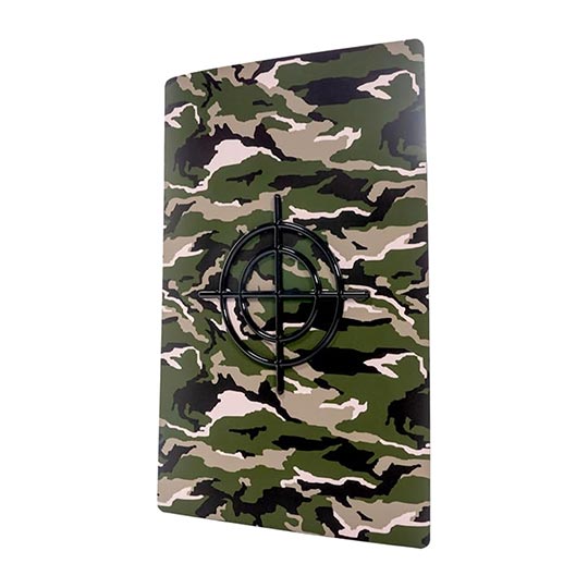 PS5 (Disc Version) Face Plate Set - Green Camo Design