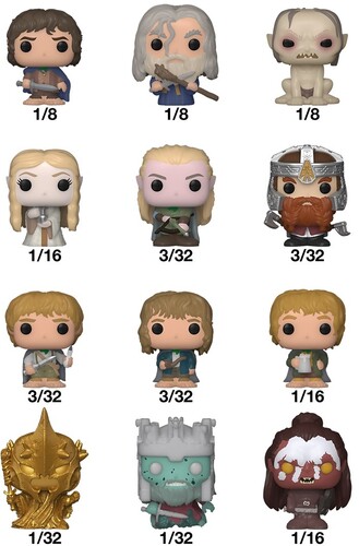 Funko Bitty Pop! Movies: The Lord of the Rings Singles 32 PC PDQ  - Figure