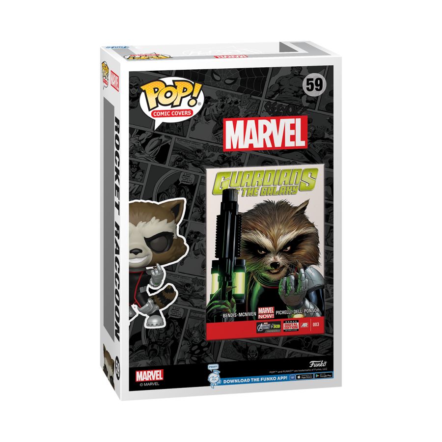 Funko Pop Comic Cover! Marvel: Guardians of the Galaxy - Rocket Raccoon (Exc) - Figure