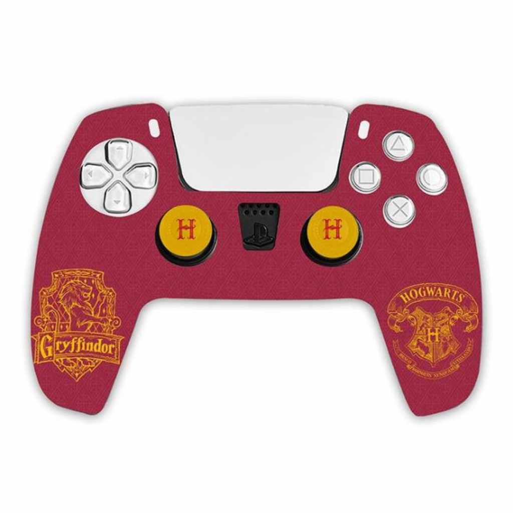Freaks and Geeks - Harry Potter-Silicone Case + Thumbsticks for PS5 Controller - Gryffindor - Red