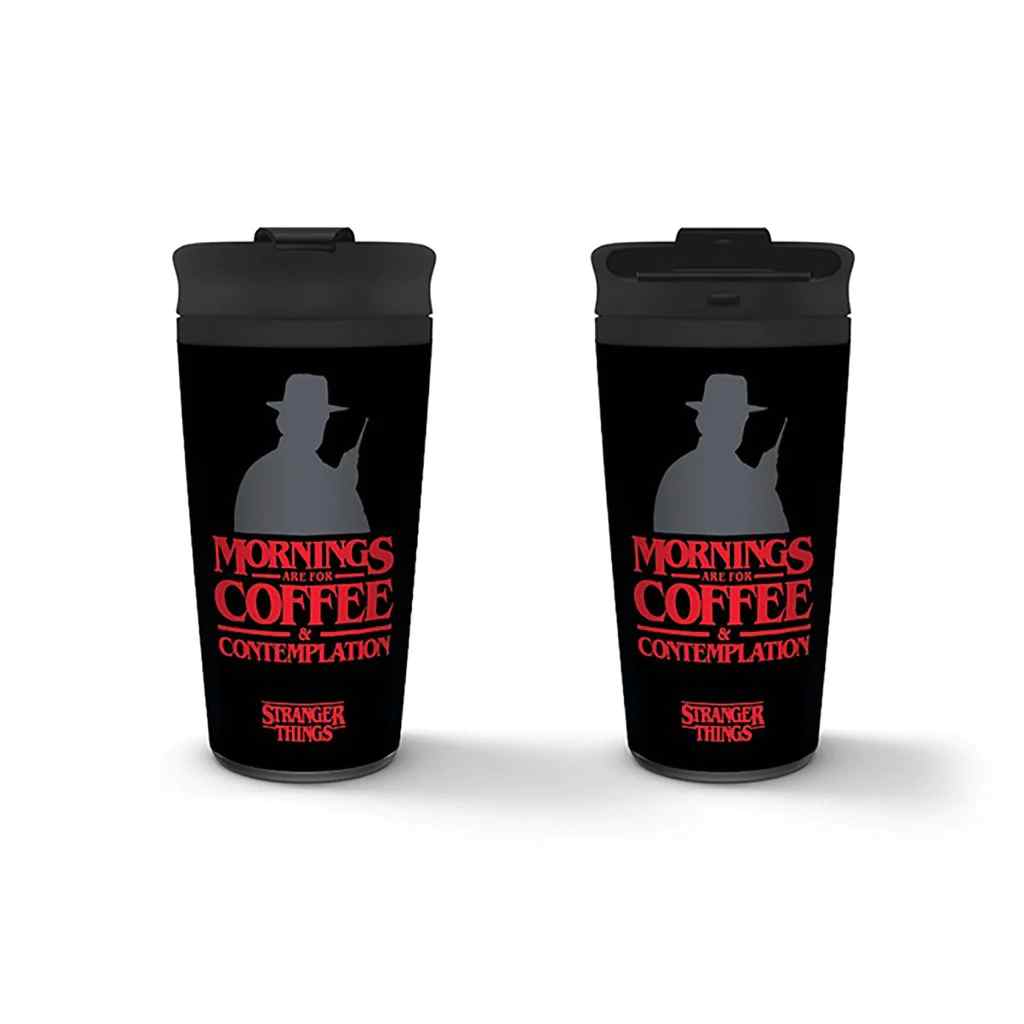 Pyramid - Stranger Things - Coffee And Contemplation Metal Travel Mug