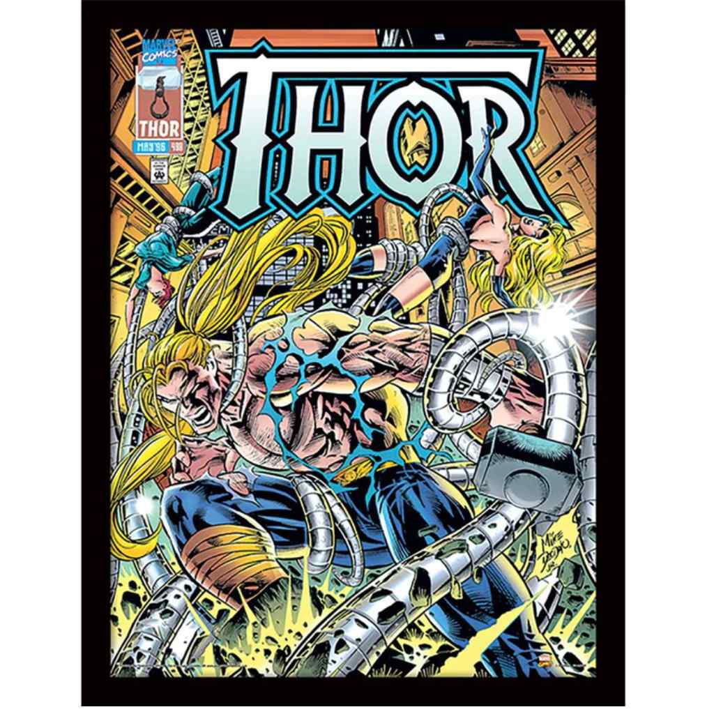 Pyramid - Marvel Comics Thor - Tentacles 30X40 - Wooden Frame