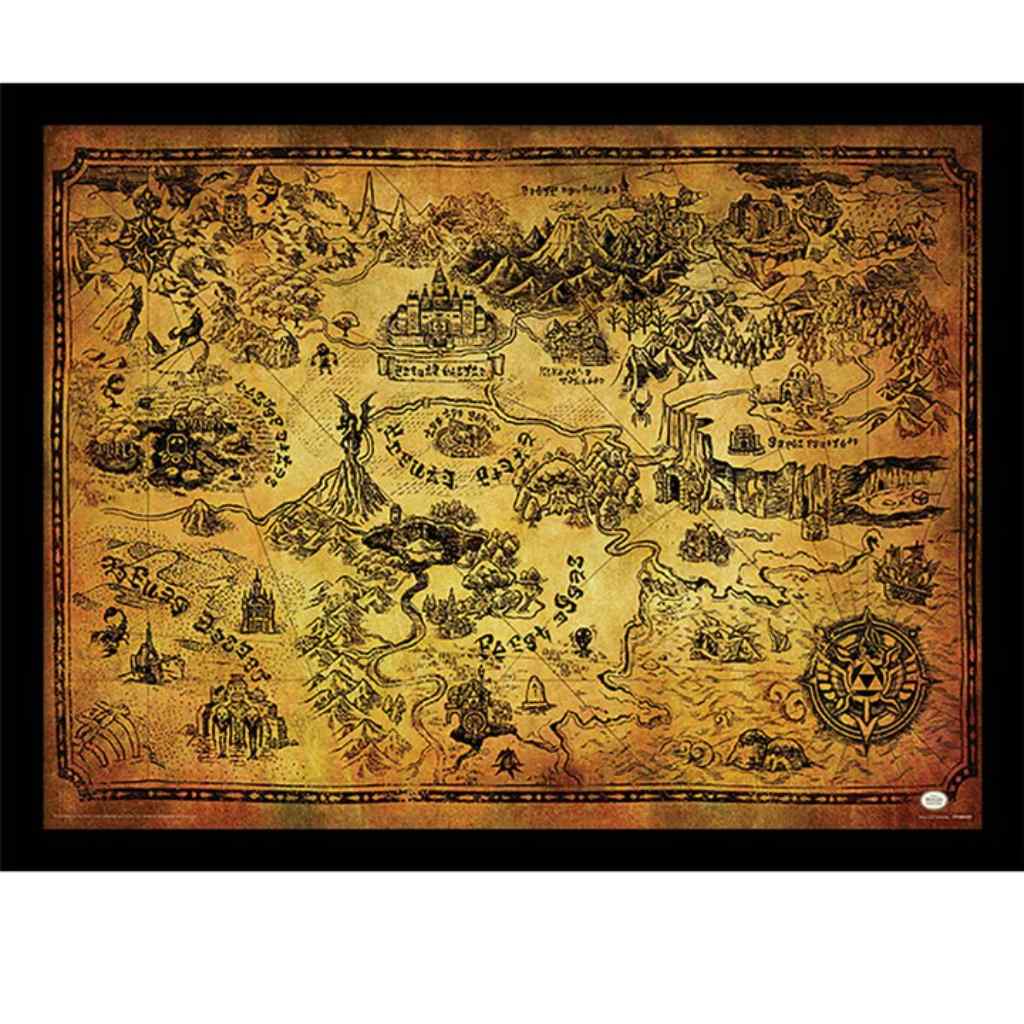 Pyramid - The Legend Of Zelda - Hyrule Map Frame