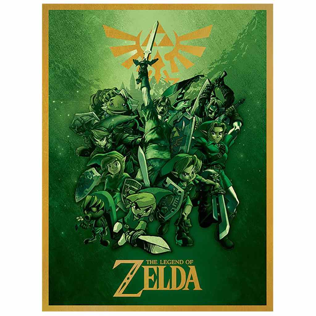 Pyramid - The Legend Of Zelda - Link Fighting 30X40 Frame