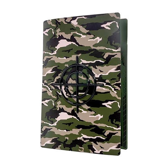 PS5 (Disc Version) Face Plate Set - Green Camo Design
