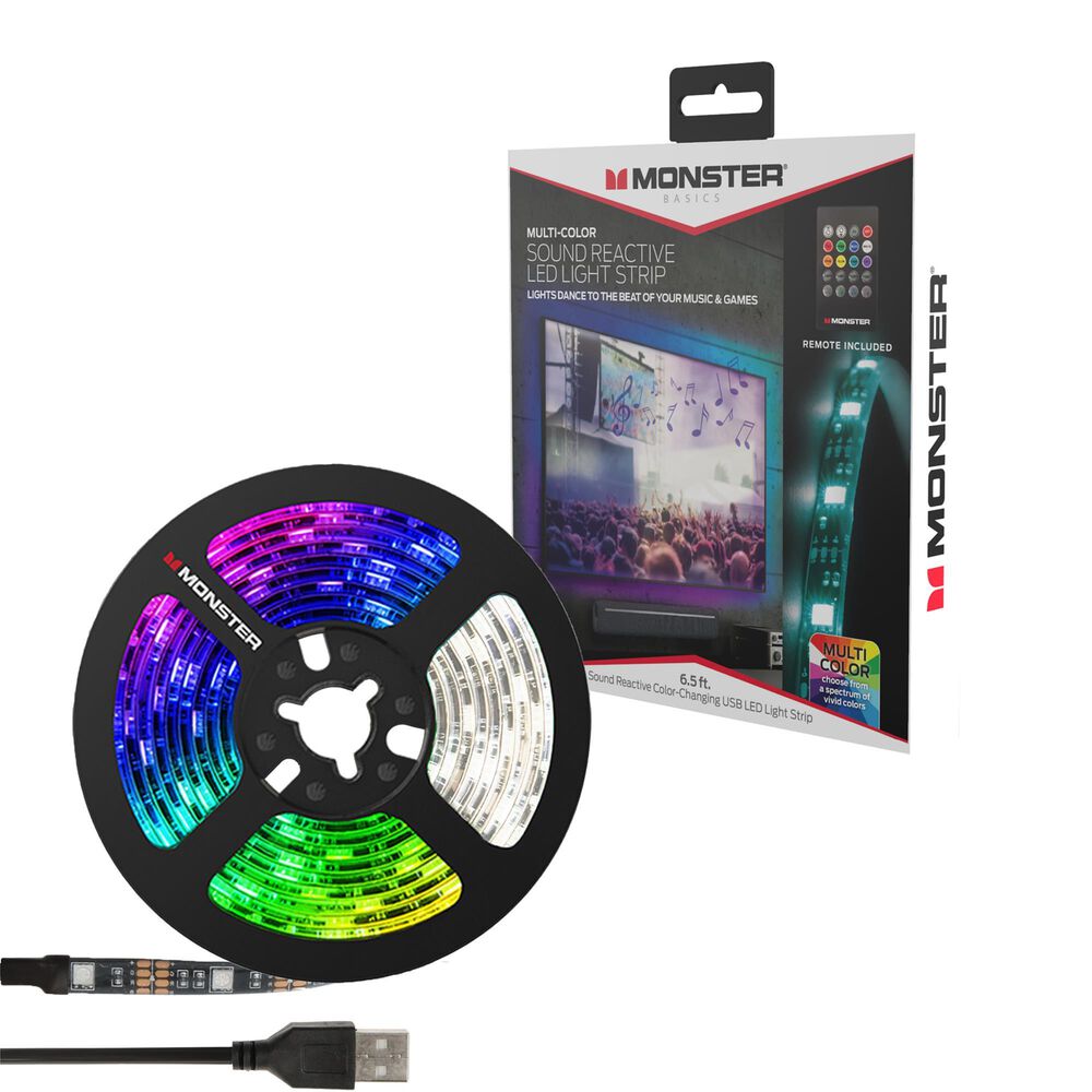 Monster Sound Reactive 6.5 Ft Multi-color Led Light Strip