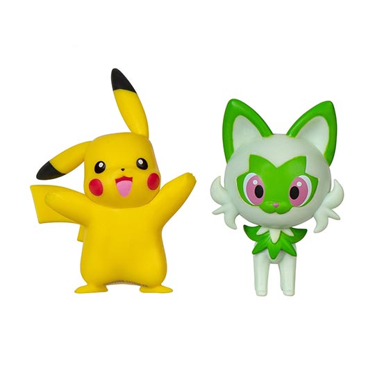 Jazwares Pokemon Battle Figure Set 2-Pack Sprigatito & Pikachu