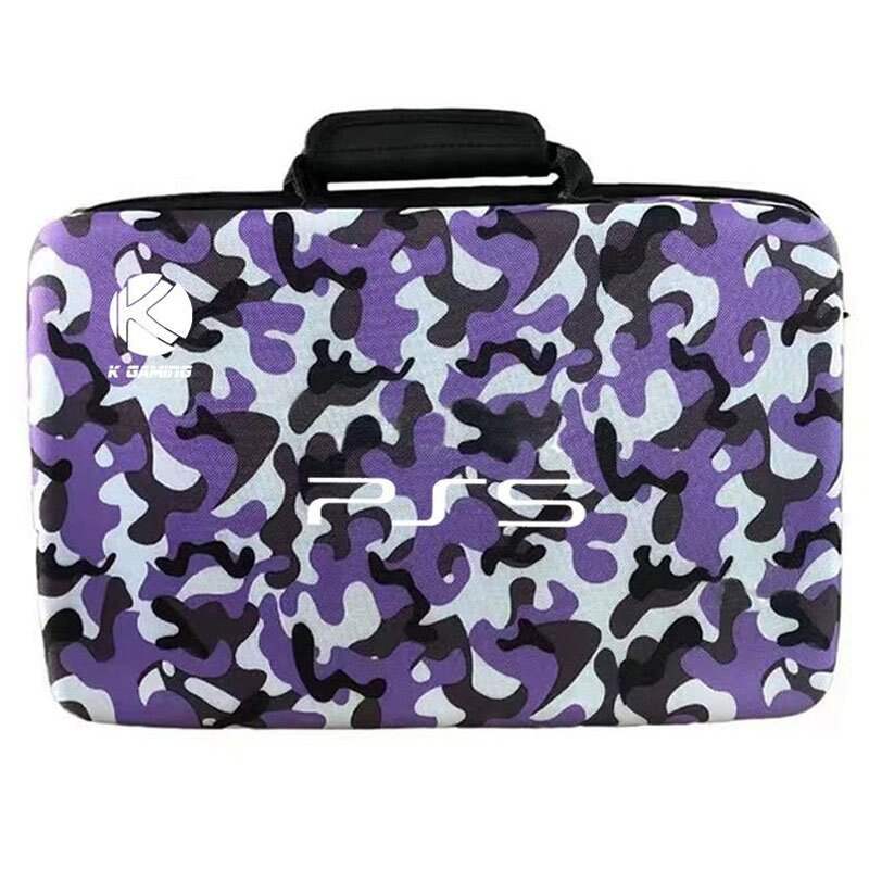 KGAMING PS5 Hard Bag Camo Purple