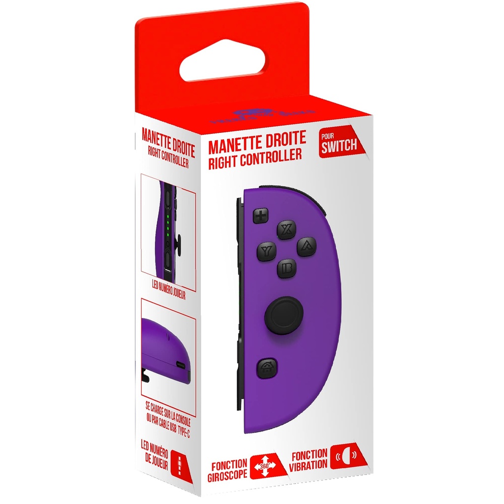 Freaks and Geeks Purple Wireless Right Joy-Con for Nintendo Switch