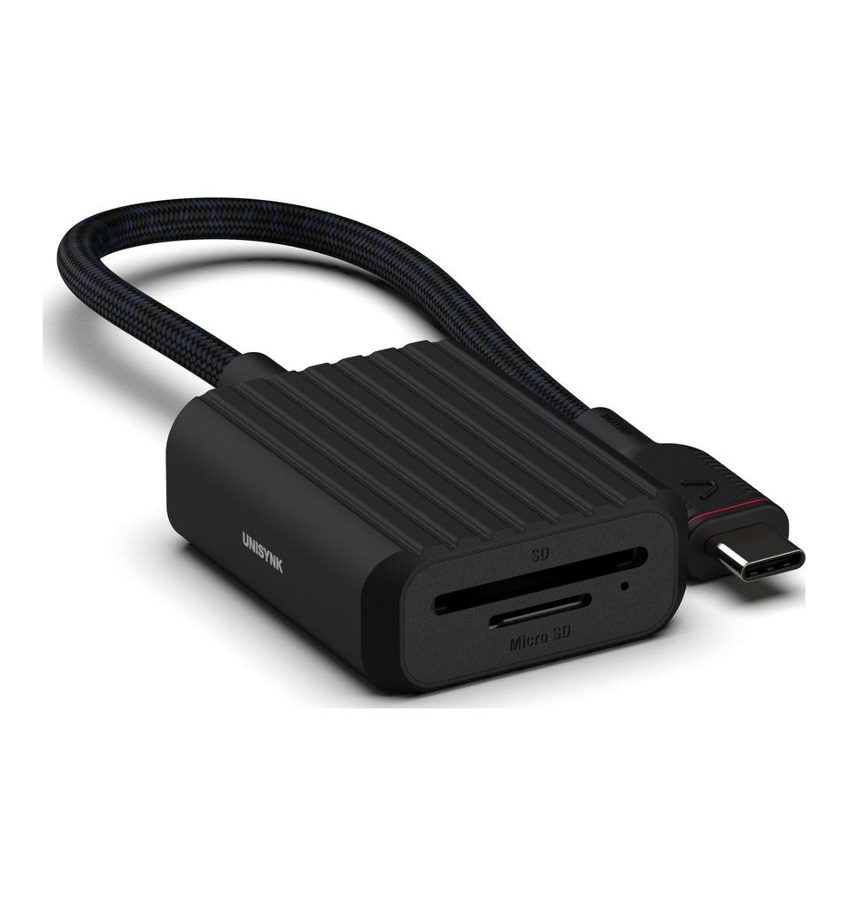 UNISYNK USB-C TO CARD ADAPTER SD MICROSD BLACK