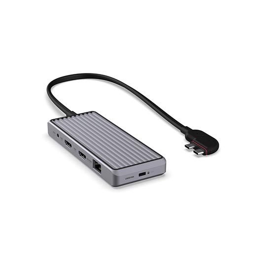 UNISYNK 10 PORT HUB USB C 100W DUAL SCREEN FOR MAC GREY