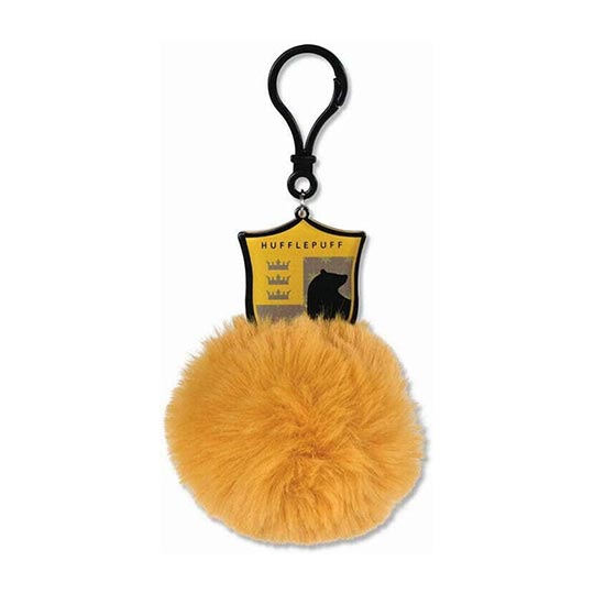 Pyramid  Harry Potter - Hufflepuff Sheild - Pom Pom Keychain