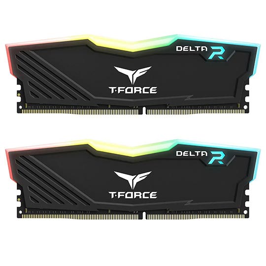 TEAMGROUP Team T-Force Delta RGB DDR4 Gaming Memory, 2 x 8 GB, 3600 Mhz, 288 Pin DIMM, Black