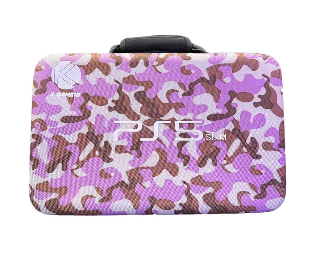 Kgaming PS5 Slim Hard Bag Camo Purple 