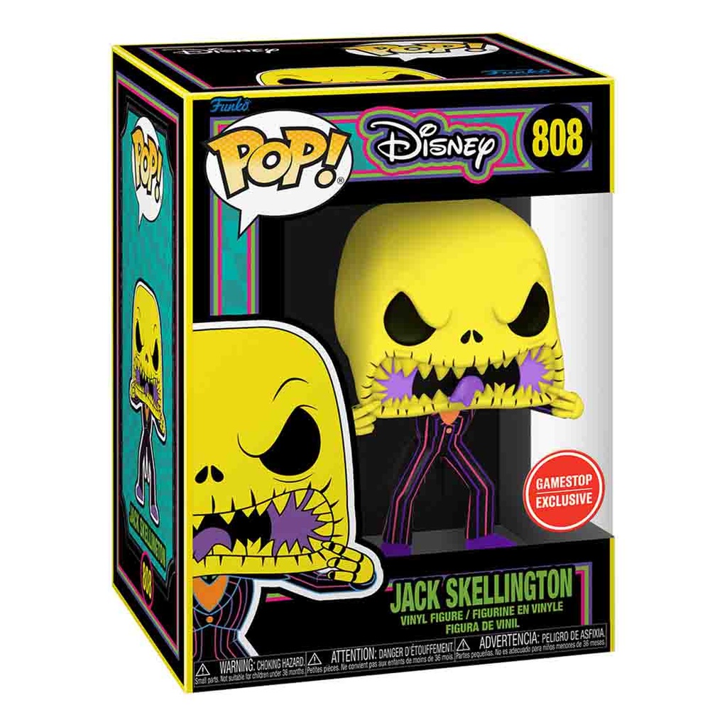 Funko Pop! Disney: The Nightmare Before Christmas - Scary Face Jack (BLKLT)(Exc)