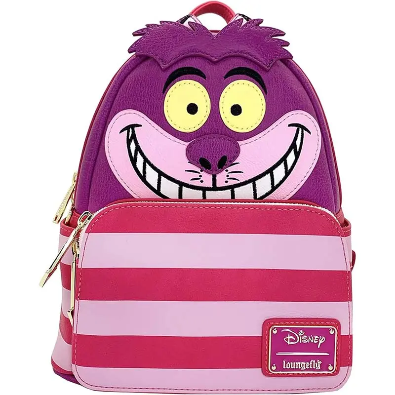 Loungefly! Leather: Alice In Wonderland Cheshire Cat Cosplay Mini Backpack