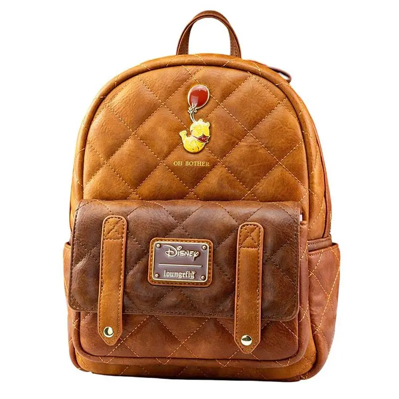 Loungefly! Leather: Disney Winnie the Pooh Double Buckle Mini Backpack