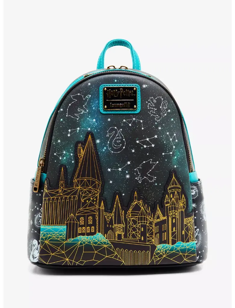 Loungefly! Leather: Hogwarts Constellation GITD Mini Backpack