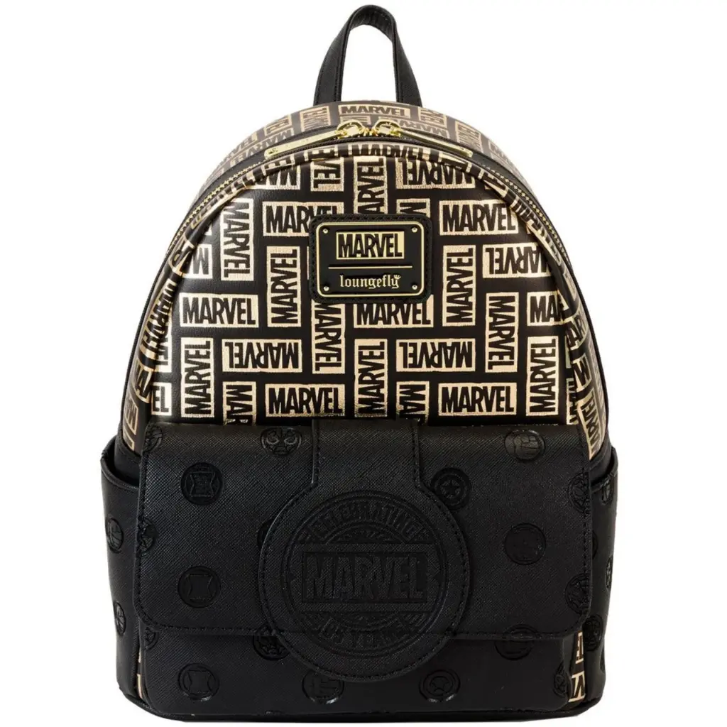 Loungefly! Leather: Marvel Logo Classic Mini Backpack
