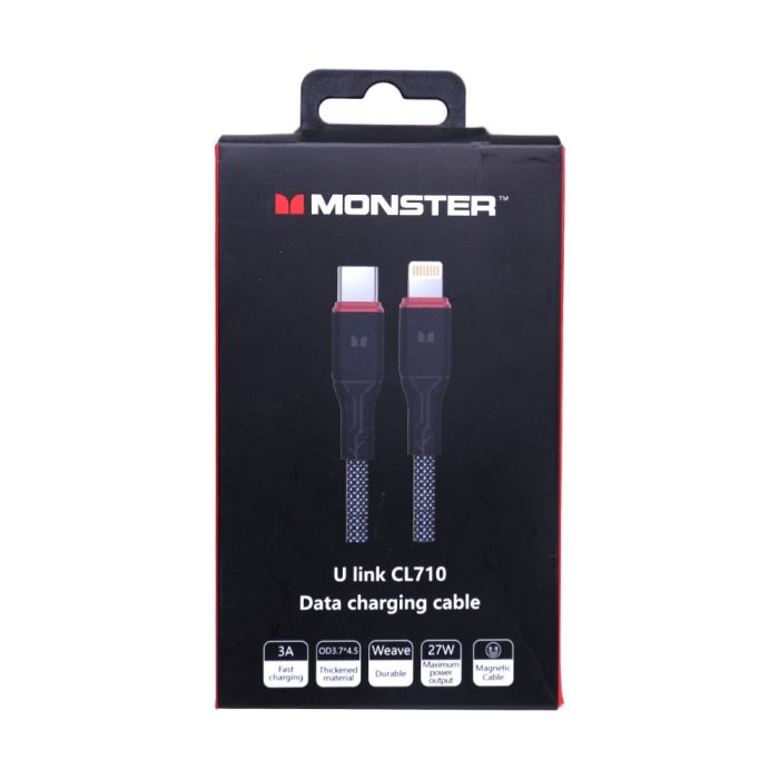 Monster U Link CL710 Data Charging Cable Black