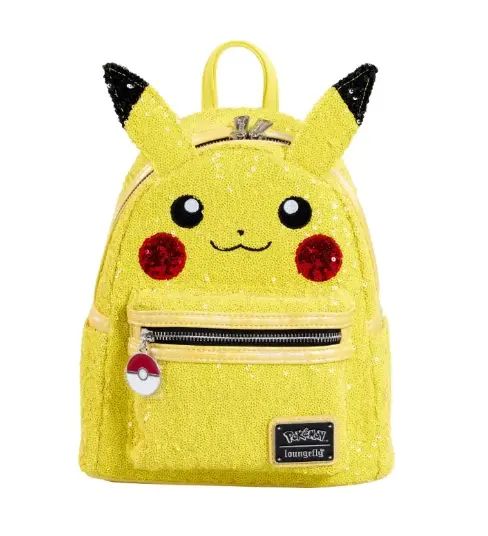 Loungefly! Leather: Pokemon Sequin Pikachu Cosplay Mini Backpack