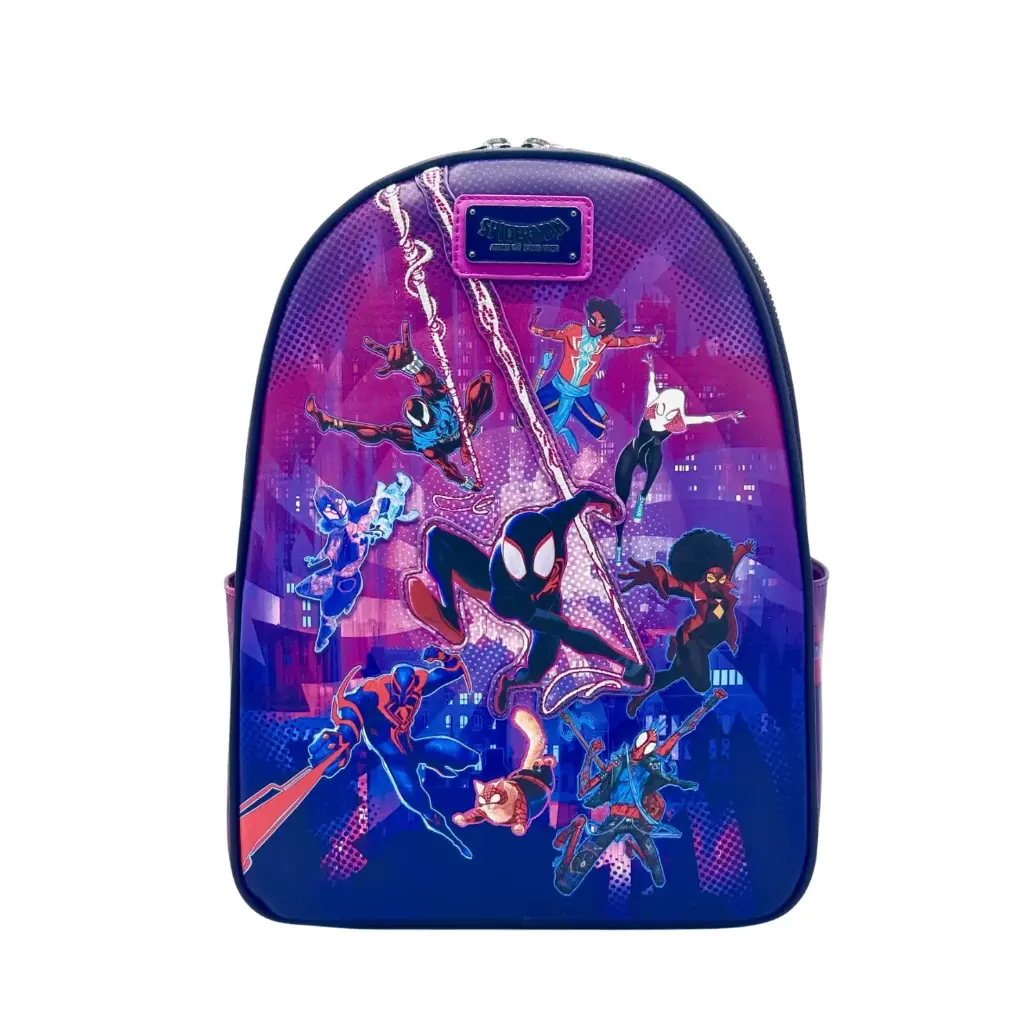 Loungefly! Leather: Marvel Spider-Man Group Shot Mini Backpack
