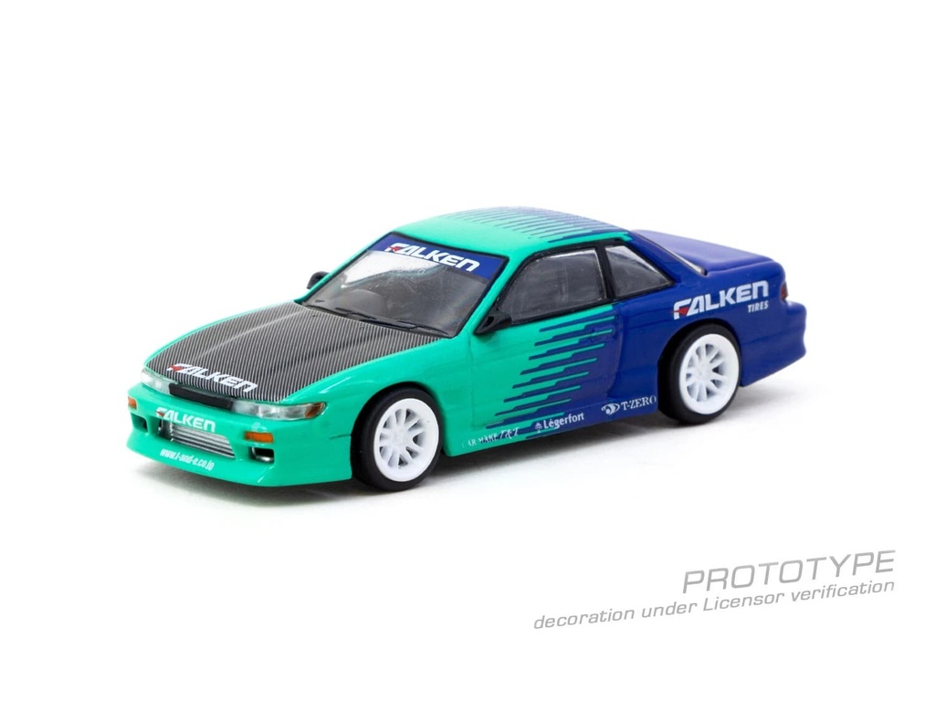 Tarmac Works 1/64 Vertex Nissan Silvia S13 Falken Global64 Diecast Car