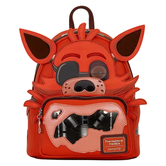 Loungefly! Leather: NYCC Five Nights At Freddy'S Foxy Mini Backpack 