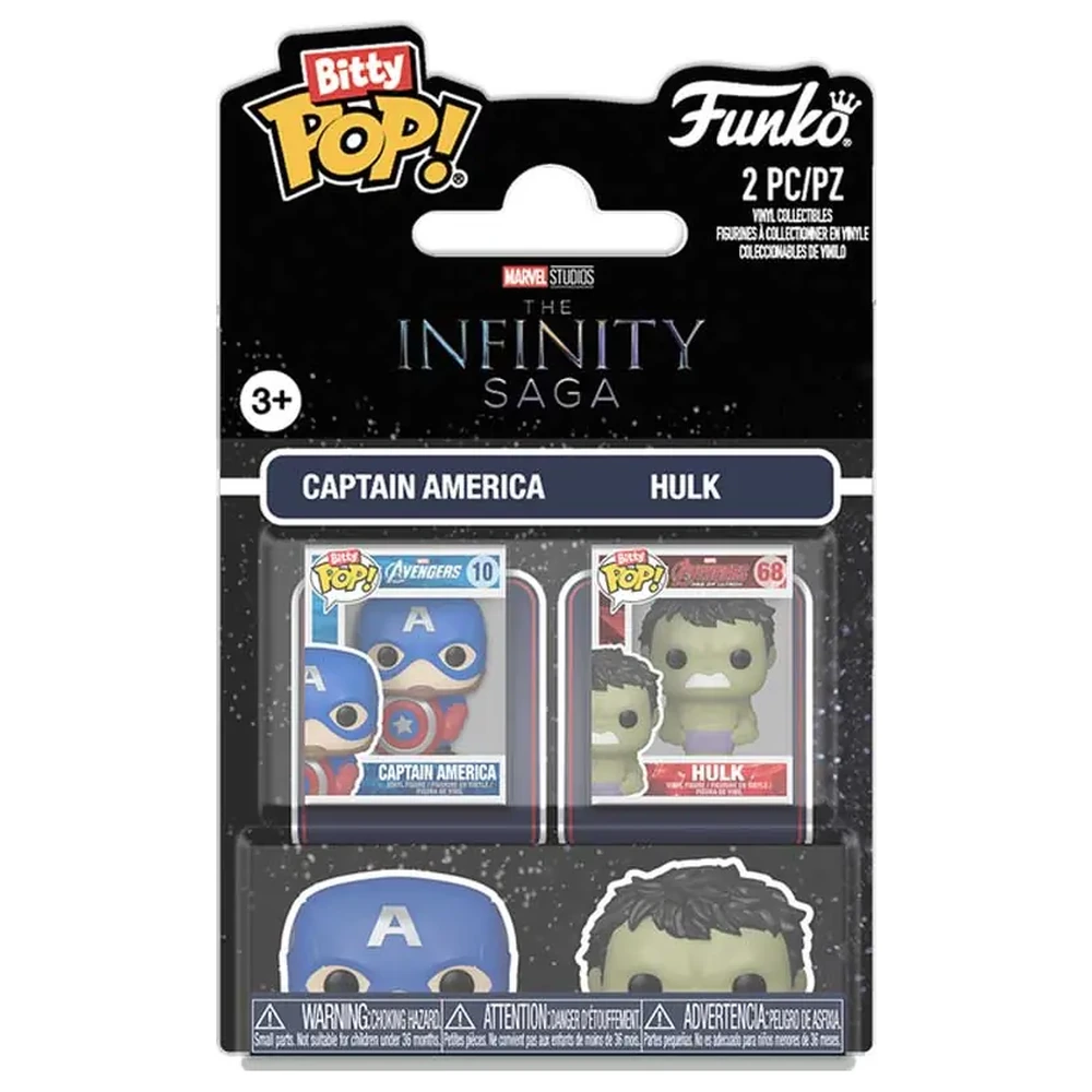 Funko Bitty Pop! Marvel Infinity Saga: Captain America & Hulk 2Pk