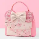 Loungefly! Leather: Disney Cherry Blossom Minnie Mouse Cosplay Handbag