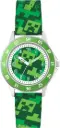 Peers Hardy Minecraft Creeper Green Printed Strap Quartz Watch