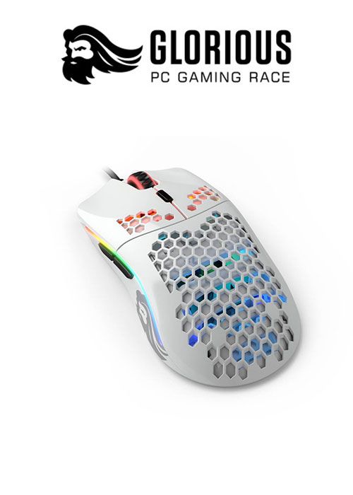 Glorious Model O- RGB Gaming Mouse - Glossy White