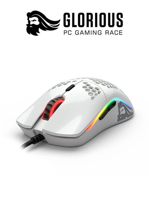 Glorious Model O- RGB Gaming Mouse - Glossy White