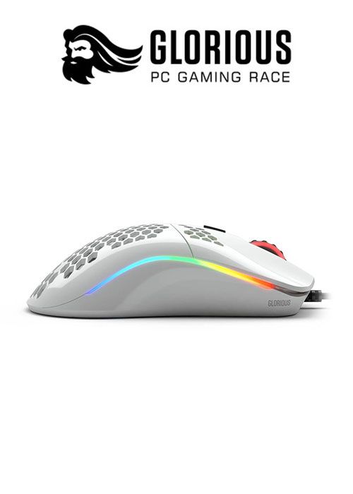 Glorious Model O- RGB Gaming Mouse - Glossy White