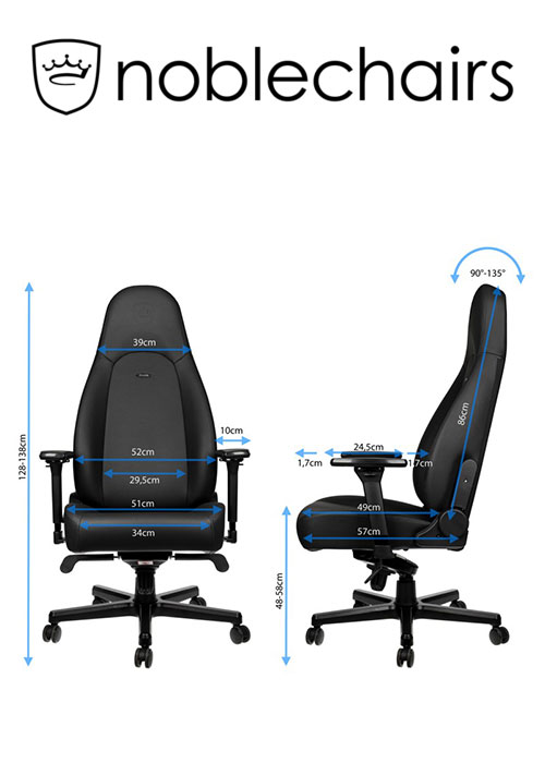 Noblechairs ICON Gaming Chair - BLACK EDITION