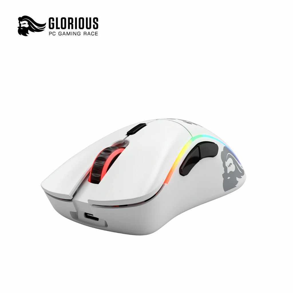 Glorious Model D Wireless RGB Gaming Mouse - Matte White