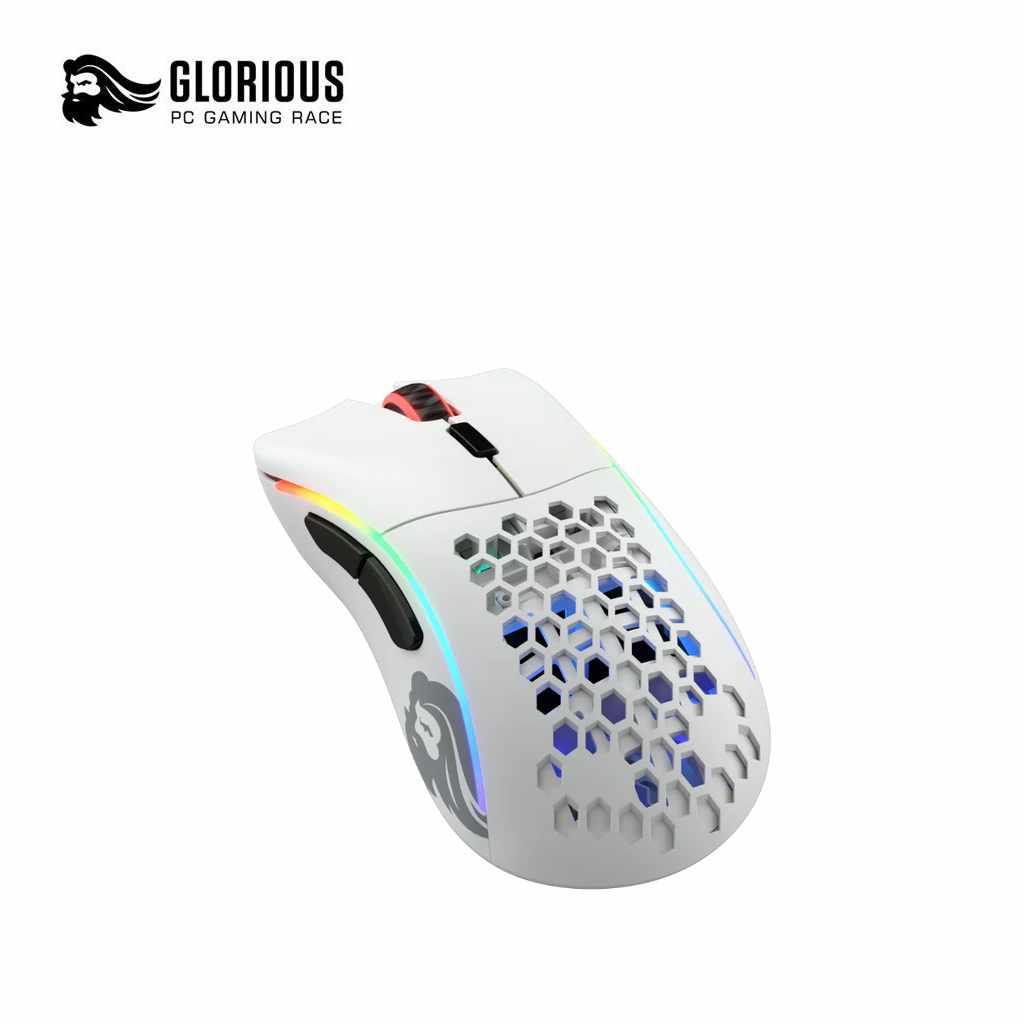 Glorious Model D Wireless RGB Gaming Mouse - Matte White