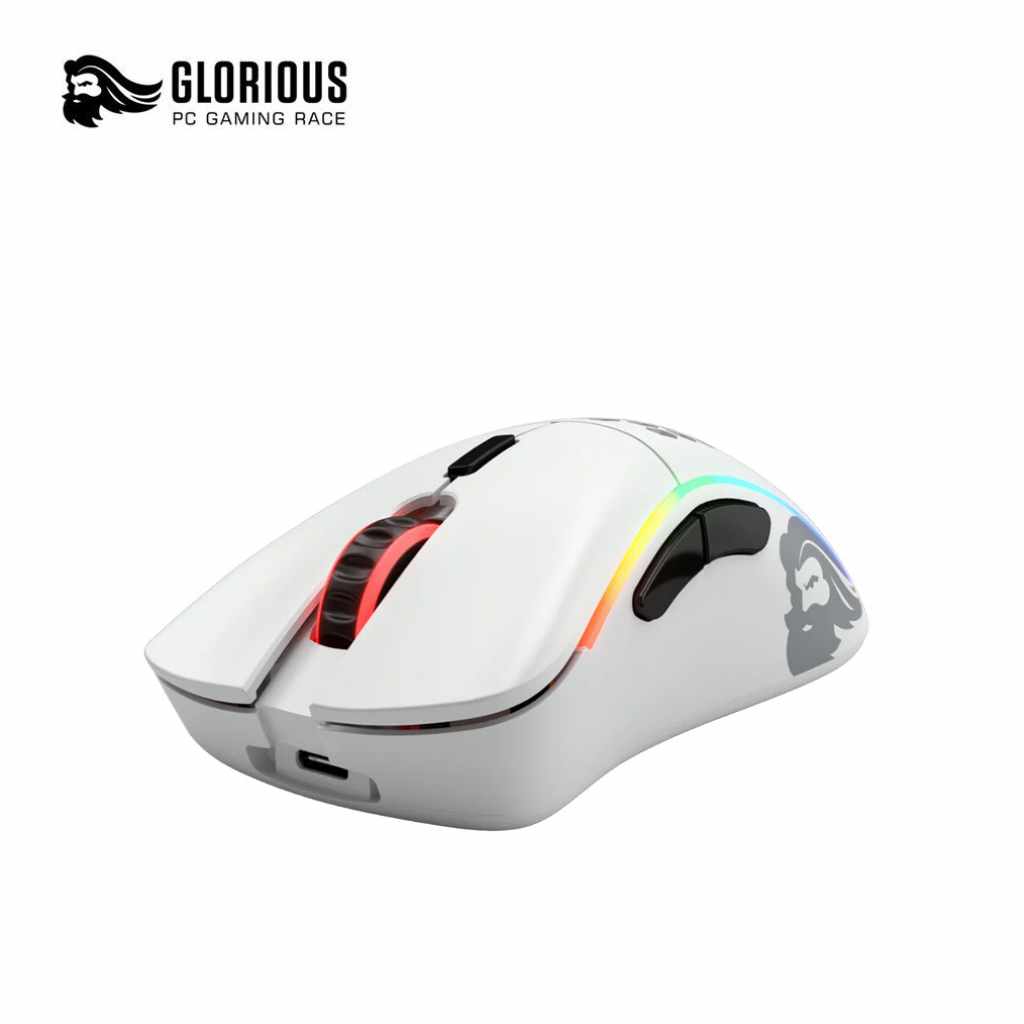 Glorious Model D- Wireless RGB Gaming Mouse - Matte White