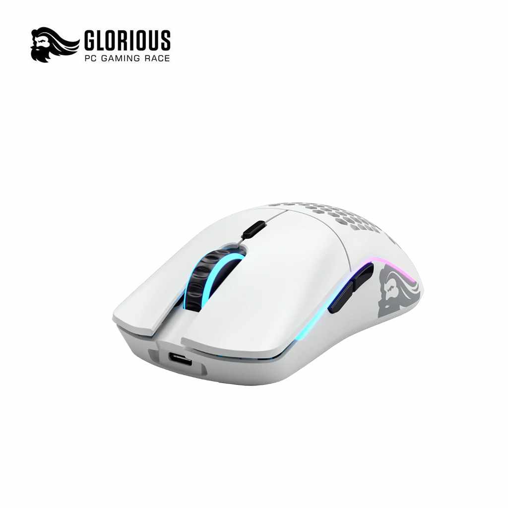 Glorious Model O- Wireless RGB Gaming Mouse - Matte White