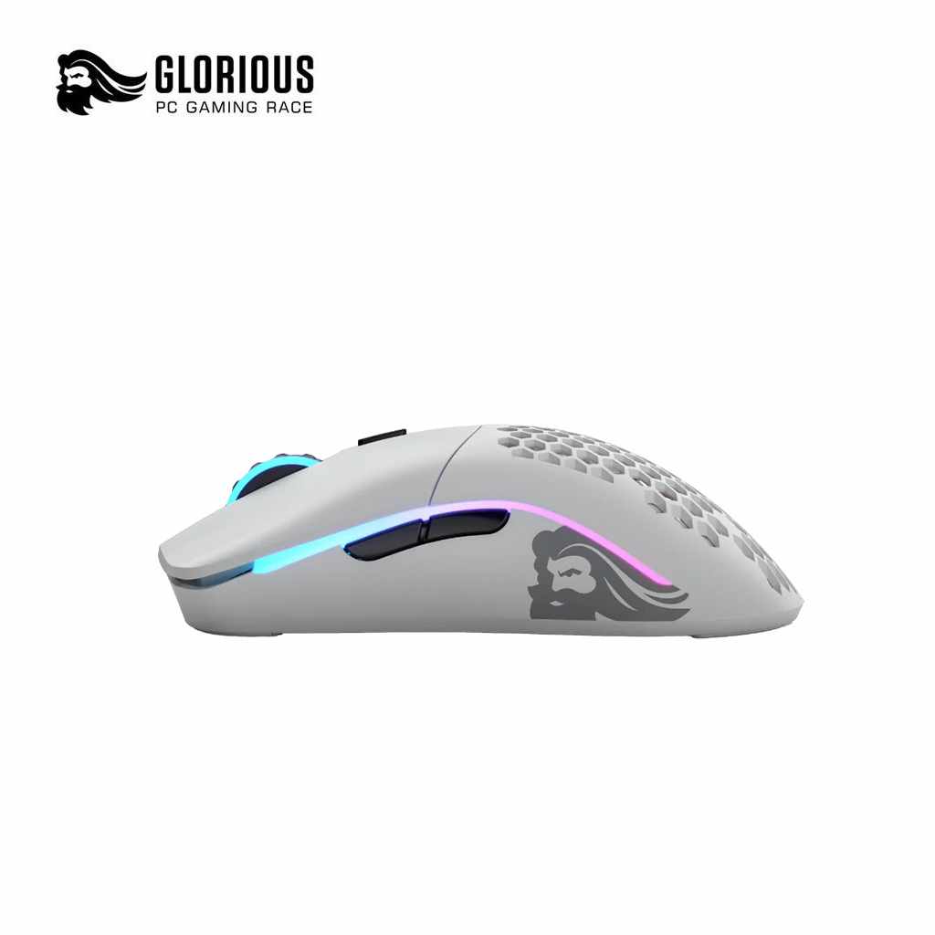 Glorious Model O- Wireless RGB Gaming Mouse - Matte White