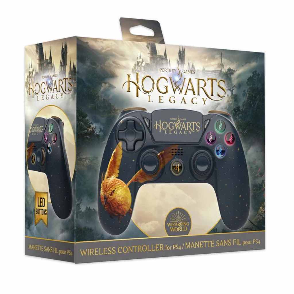 Harry Potter-Wireless Controller for PS4 with 3,5mm jack slot-Hogwarts Legacy - Golden Snidget 