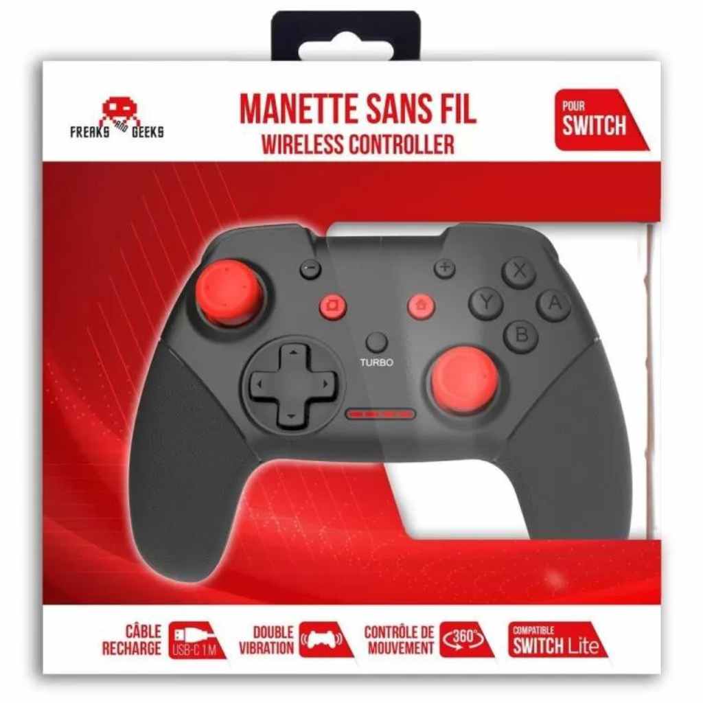 Wireless Controller Black and Red for Switch with 1M cable 