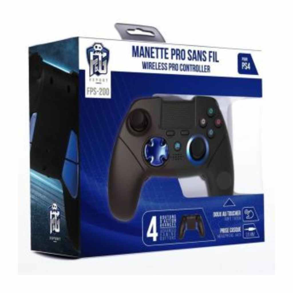 FPS-200 Wireless Controller for PS4 with 1M cable: 4 paddles, Touchpad and jack 3,5mm slot 