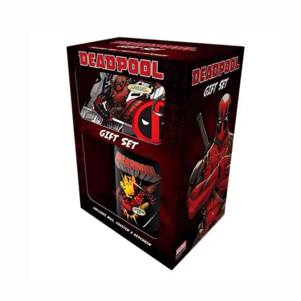 DEADPOOL (MERC GOALS) MUG COASTER KEYCHAIN GIFT SET