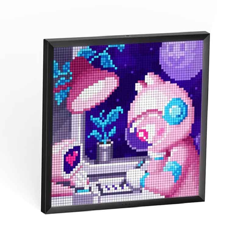 Divoom Pixoo64 64x64 Pixel Art LED Display Social Media Counter - Black