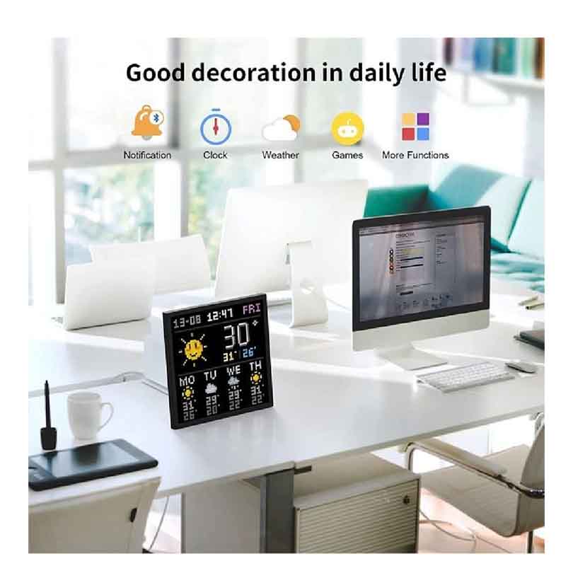 Divoom Pixoo64 64x64 Pixel Art LED Display Social Media Counter - Black