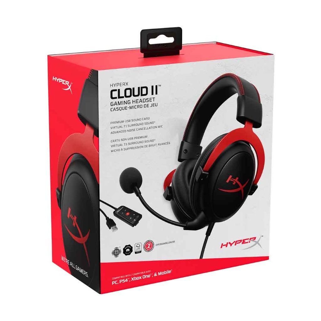 HyperX PS5/PS4 Cloud II - Black Red