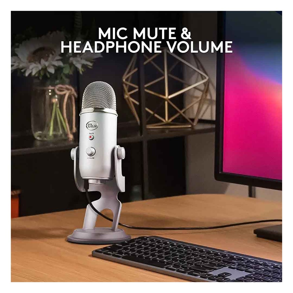 Logitech Blue Yeti USB Mic-SILVER-USB
