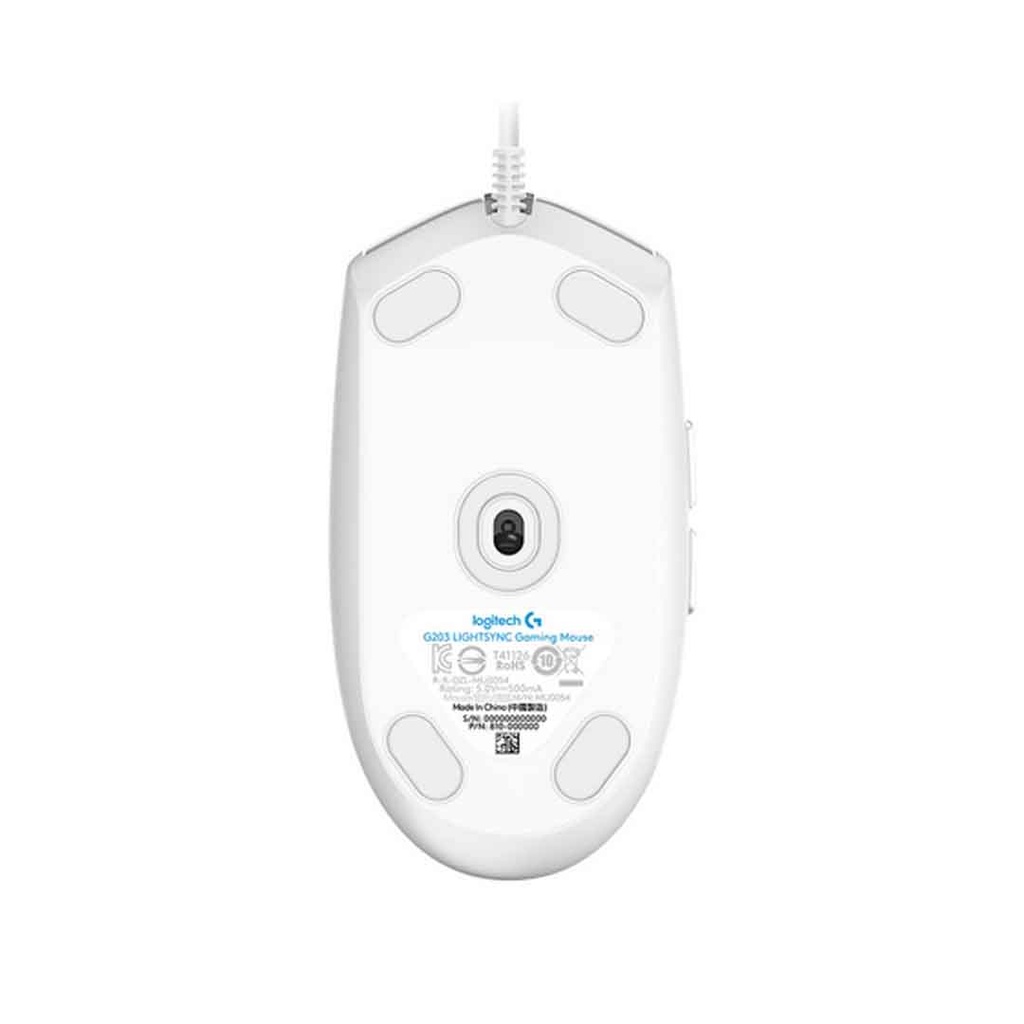 Logitech G203 Lightsync Gaming Mouse - White