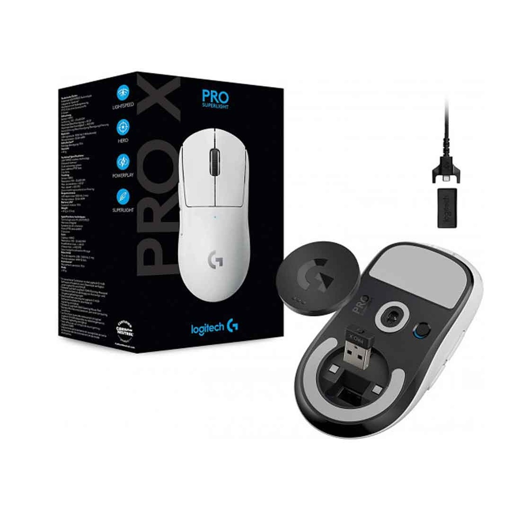 Logitech PRO X Superlight Wireless Gaming Mouse - White